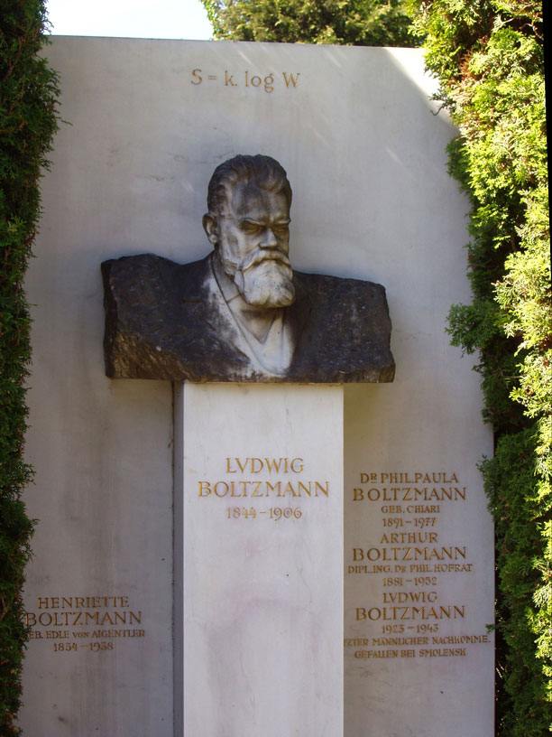 Boltzmann Gravestone سنگ قبر لودویگ بولتزمن